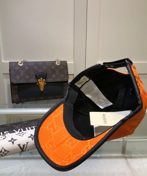 Gucci Off The Grid Baseball Hat Orange GG Hat