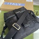 1:1 Replica Gucci Off The Grid Messenger Bag Black GG ECONYL® For Men  7.3in/18.5cm GG 643858 H9HKN