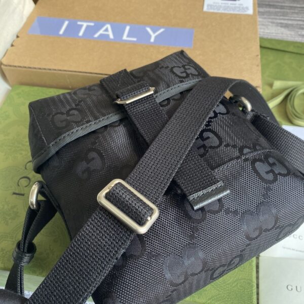 1:1 Replica Gucci Off The Grid Messenger Bag Black GG ECONYL® For Men  7.3in/18.5cm GG 643858 H9HKN