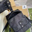 1:1 Replica Gucci Off The Grid Messenger Bag Black GG ECONYL® For Men  7.3in/18.5cm GG 643858 H9HKN