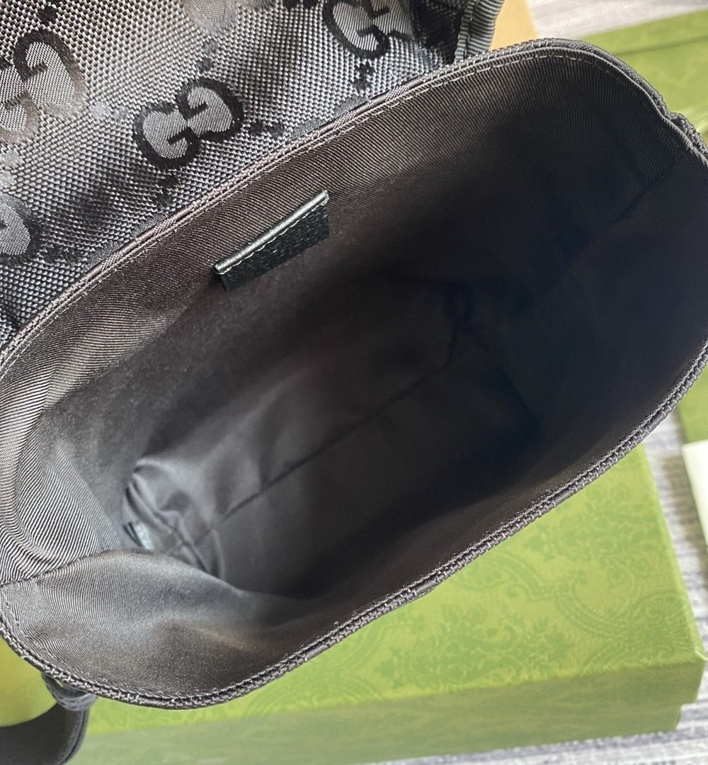 1:1 Replica Gucci Off The Grid Messenger Bag Black GG ECONYL® For Men  7.3in/18.5cm GG 643858 H9HKN