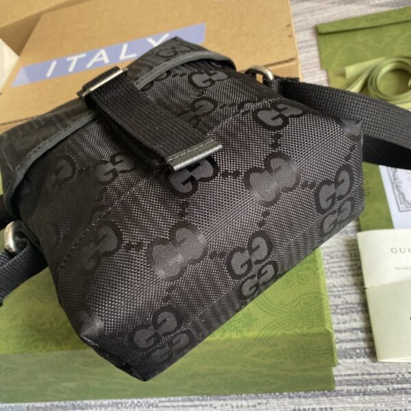 1:1 Replica Gucci Off The Grid Messenger Bag Black GG ECONYL® For Men  7.3in/18.5cm GG 643858 H9HKN