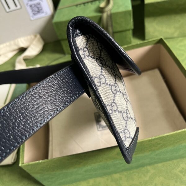 1:1 Replica Gucci Ophidia Belt Bag Beige And Blue GG Supreme Canvas For Men 9in/22cm GG 674081 96IWN 4076