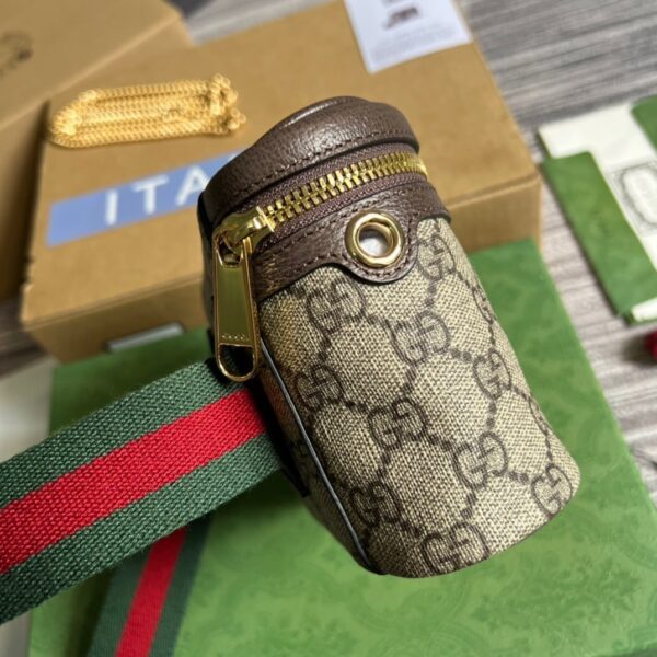 1:1 Replica Gucci Ophidia Belt Bag With Web Beige/Ebony Soft GG Supreme Canvas  For Men 7.1in/18cm GG 699765 96IWG 8745