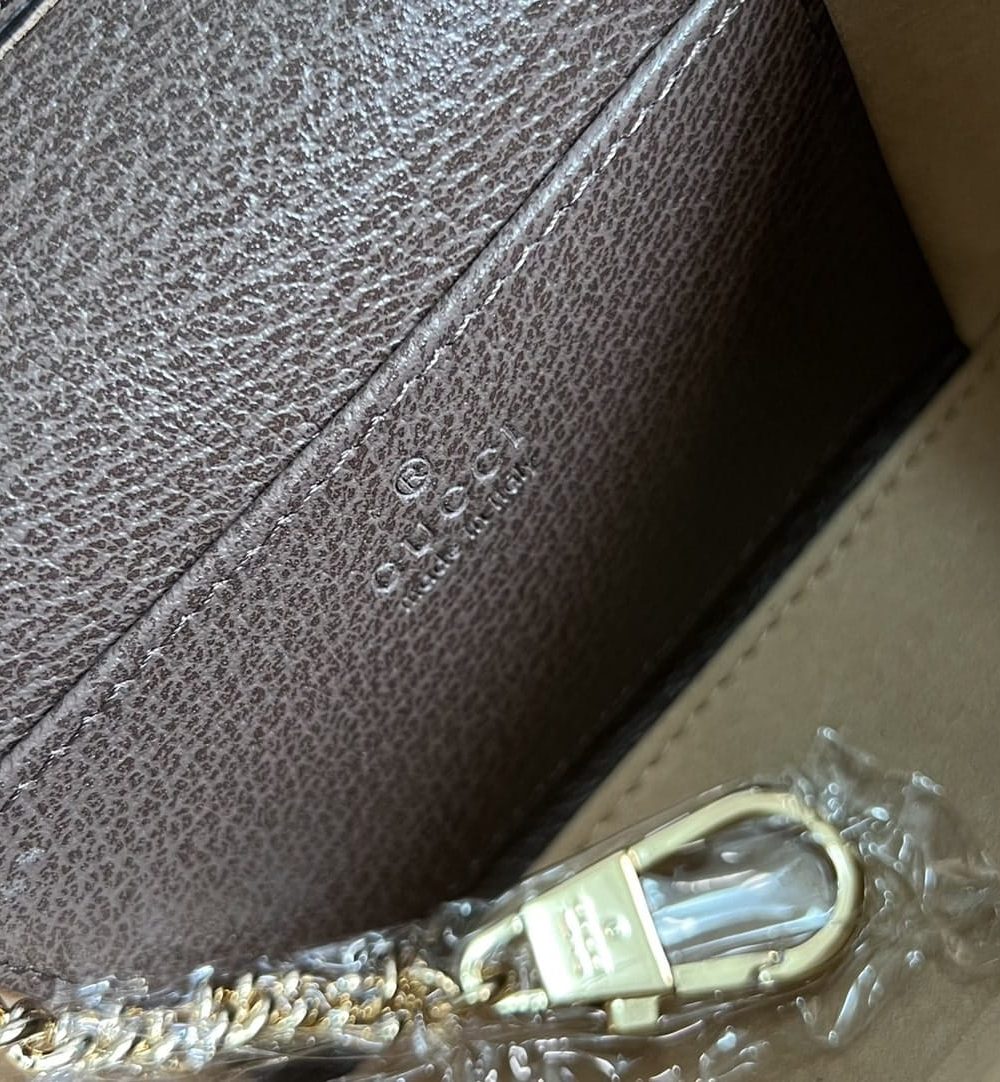 1:1 Replica Gucci Ophidia Cosmetic Case Brown For Women 15.5cm / 6.1in