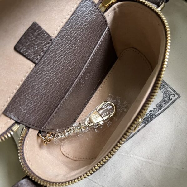 1:1 Replica Gucci Ophidia Cosmetic Case Brown For Women 15.5cm / 6.1in