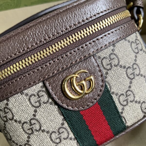 1:1 Replica Gucci Ophidia Cosmetic Case Brown For Women 15.5cm / 6.1in