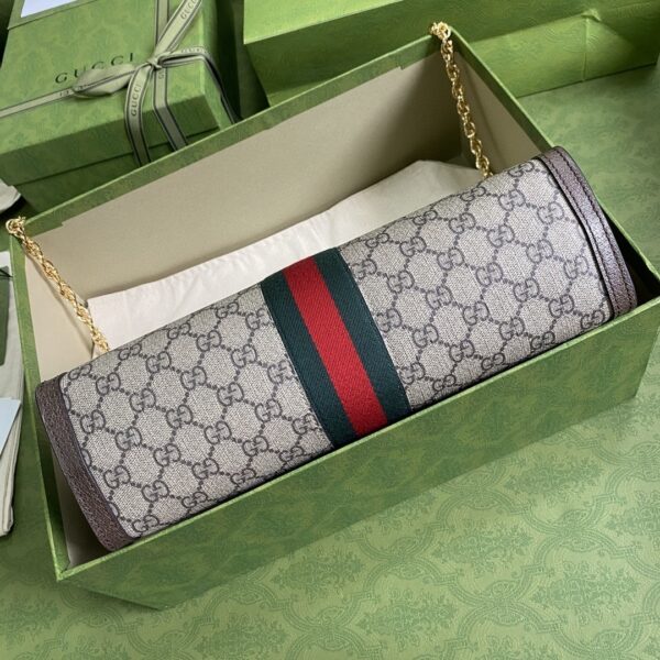 1:1 Replica Gucci Ophidia GG Medium Shoulder Bag Beige/Ebony GG Supreme Canvas Green And Red Web For Women 13in/32.5cm GG 503876 K05NG 8745