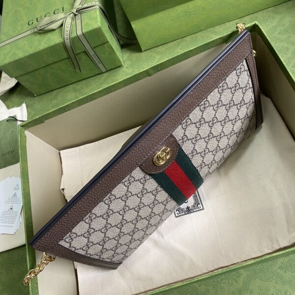1:1 Replica Gucci Ophidia GG Medium Shoulder Bag Beige/Ebony GG Supreme Canvas Green And Red Web For Women 13in/32.5cm GG 503876 K05NG 8745