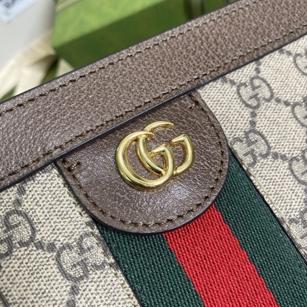 1:1 Replica Gucci Ophidia GG Medium Shoulder Bag Beige/Ebony GG Supreme Canvas Green And Red Web For Women 13in/32.5cm GG 503876 K05NG 8745