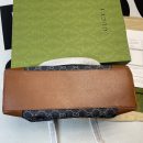 1:1 Replica Gucci Ophidia GG Medium Tote Dark Blue And Ivory Eco Washed Organic GG Jacquard Denim  For Women 15in/38cm GG ‎631685 2KQGG 8375