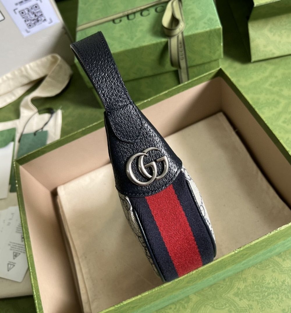 1:1 Replica Gucci Ophidia GG Mini Bag Beige And Blue GG Supreme Canvas For Women 7.9in/20cm GG 658551 96IWN 4076