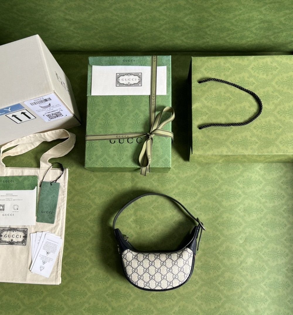 1:1 Replica Gucci Ophidia GG Mini Bag Beige And Blue GG Supreme Canvas For Women 7.9in/20cm GG 658551 96IWN 4076