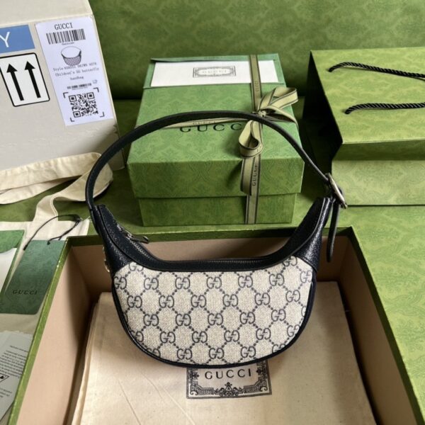 1:1 Replica Gucci Ophidia GG Mini Bag Beige And Blue GG Supreme Canvas For Women 7.9in/20cm GG 658551 96IWN 4076