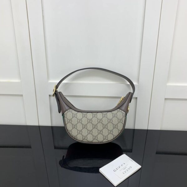 1:1 Replica Gucci Ophidia GG Mini Bag Beige And Dusty Grey GG Supreme Canvas For Women 8in/20cm GG