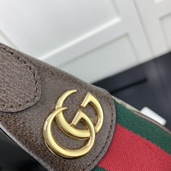 1:1 Replica Gucci Ophidia GG Mini Bag Beige And Dusty Grey GG Supreme Canvas For Women 8in/20cm GG