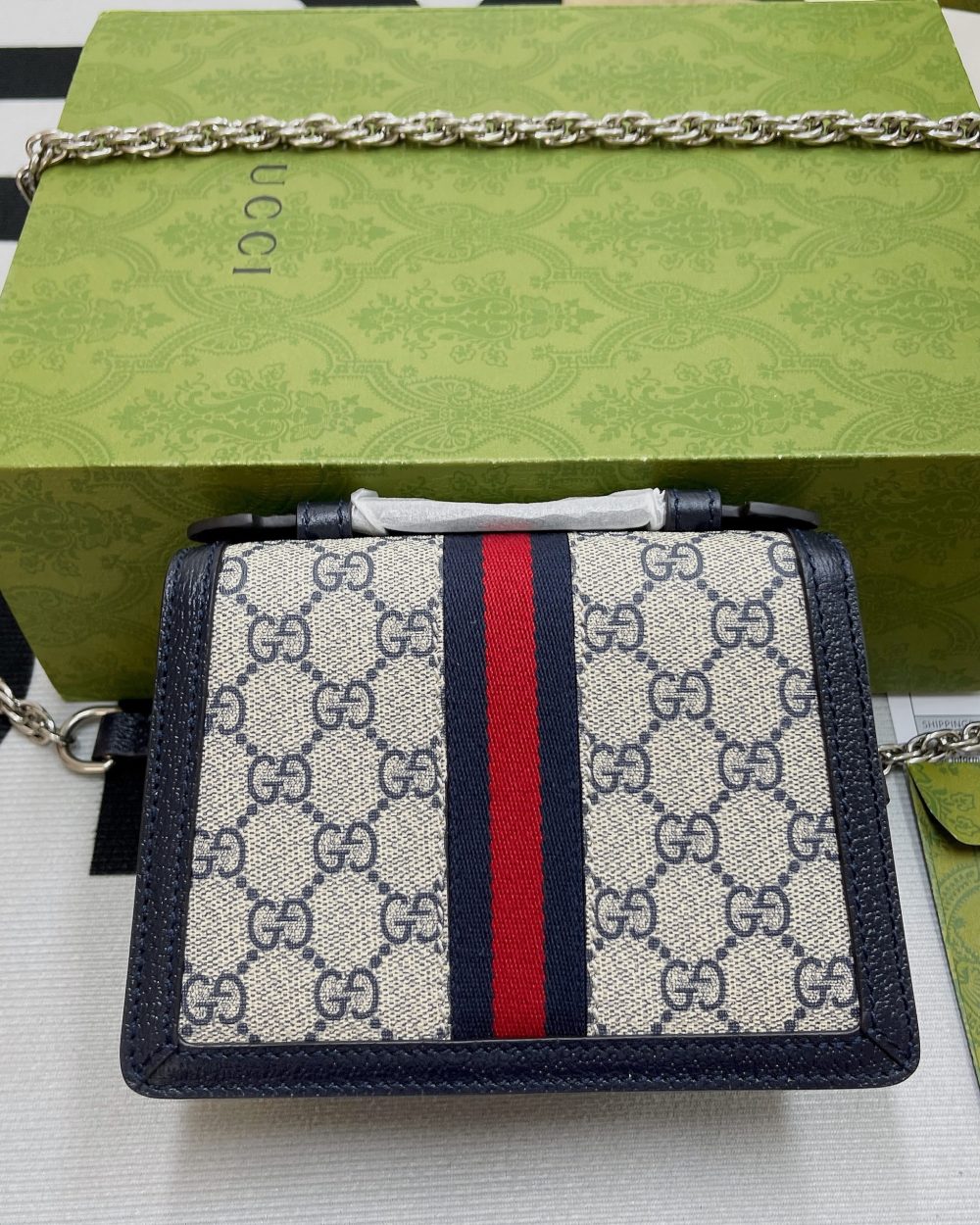 1:1 Replica Gucci Ophidia GG Mini Shoulder Bag Beige For Women, Women's Bags 6.9in/18cm GG