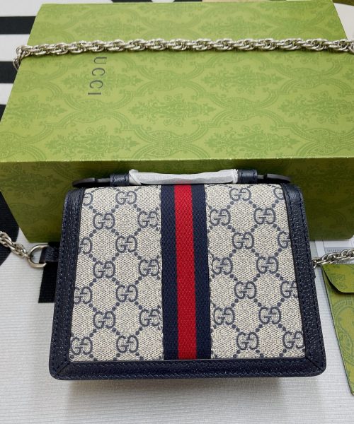 1:1 Replica Gucci Ophidia GG Mini Shoulder Bag Beige For Women, Women's Bags 6.9in/18cm GG