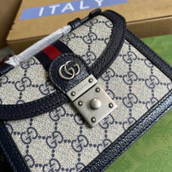 1:1 Replica Gucci Ophidia GG Mini Shoulder Bag Beige For Women, Women's Bags 6.9in/18cm GG