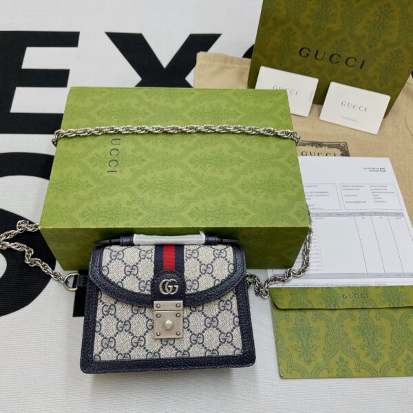 1:1 Replica Gucci Ophidia GG Mini Shoulder Bag Beige For Women, Women's Bags 6.9in/18cm GG
