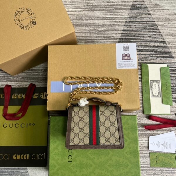 1:1 Replica Gucci Ophidia GG Mini Shoulder Bag Beige For Women, Women's Bags 6.9in/18cm GG 696180 96IWG 8745
