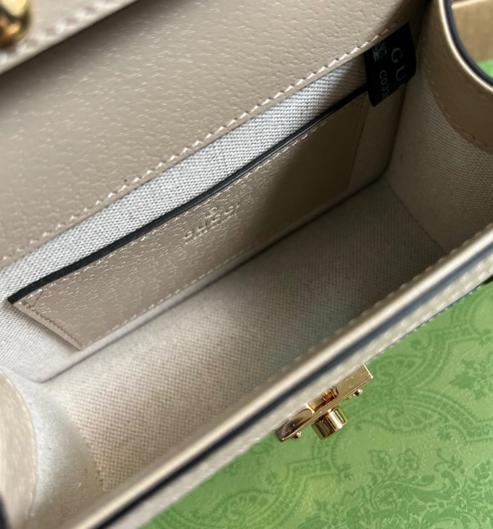 1:1 Replica Gucci Ophidia GG Mini Shoulder Bag Beige For Women, Women's Bags 6.9in/18cm GG 696180 UULAG 9682