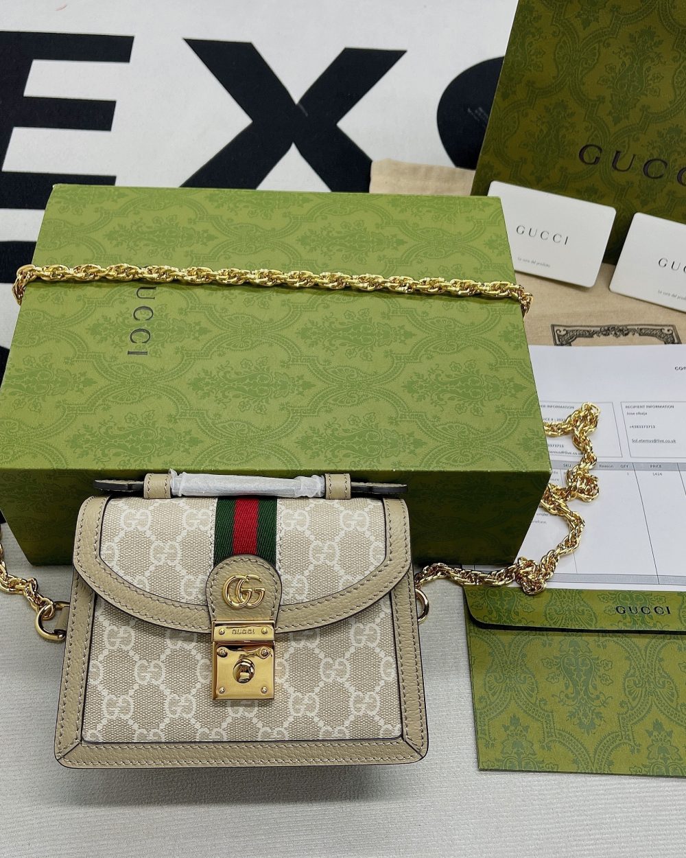 1:1 Replica Gucci Ophidia GG Mini Shoulder Bag Beige For Women, Women's Bags 6.9in/18cm GG 696180 UULAG 9682