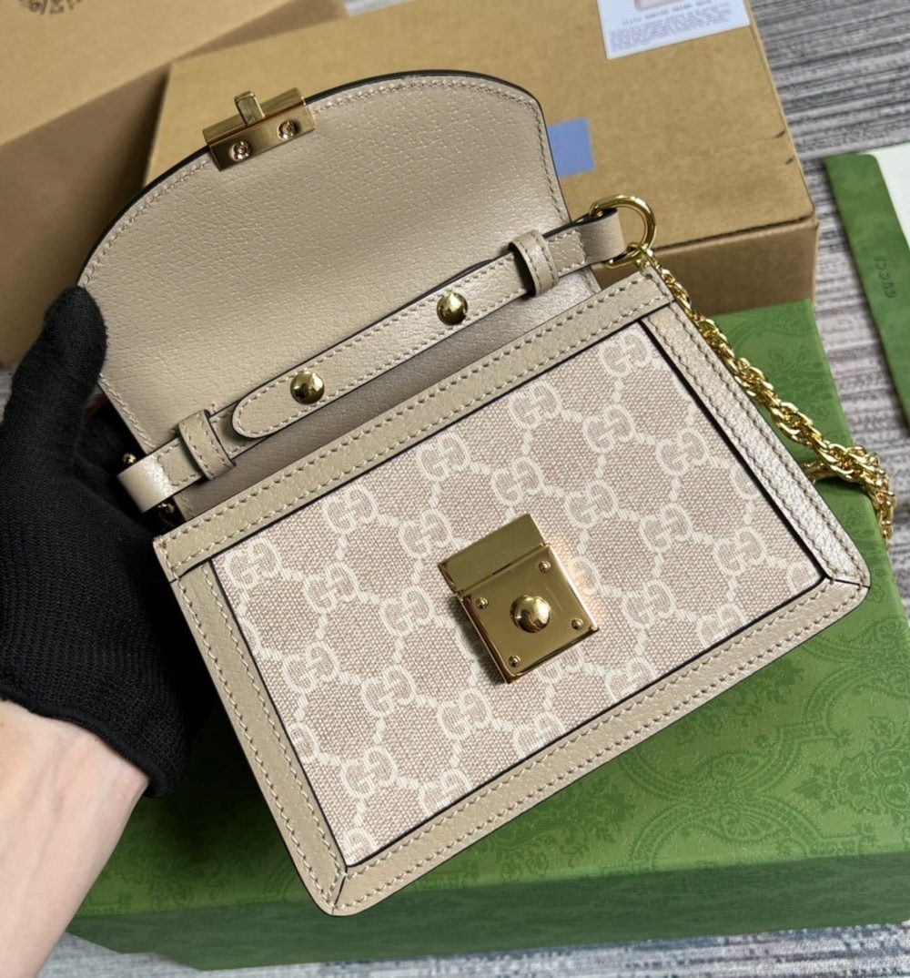1:1 Replica Gucci Ophidia GG Mini Shoulder Bag Beige For Women, Women's Bags 6.9in/18cm GG 696180 UULAG 9682