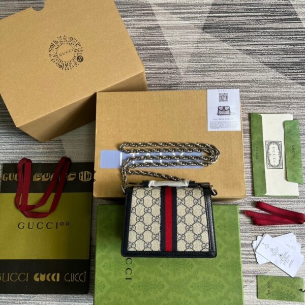 1:1 Replica Gucci Ophidia GG Mini Shoulder Bag Beige For Women, Women's Bags 6.9in/18cm GG