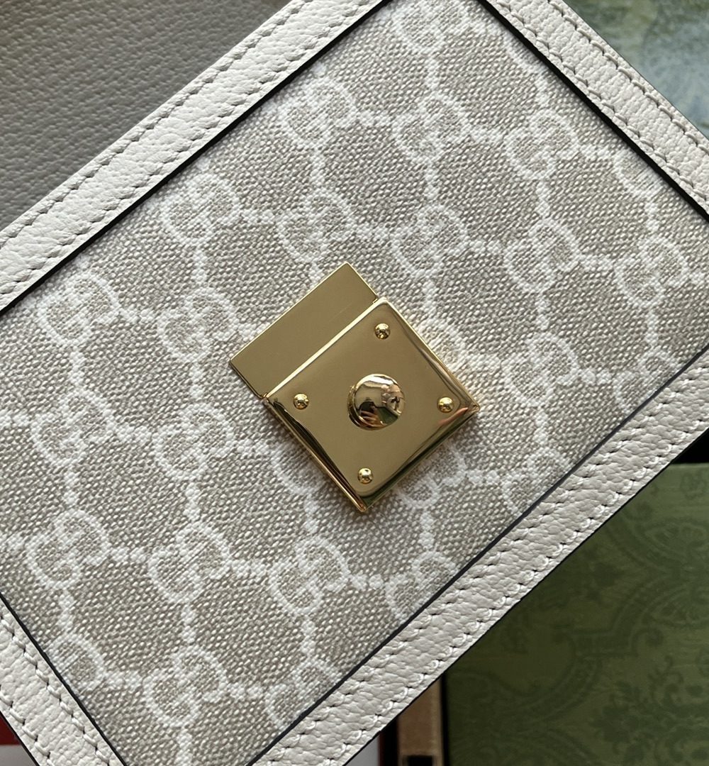 1:1 Replica Gucci Ophidia GG Mini Shoulder Bag White For Women, Women's Bags 6.9in/17.5cm GG ‎696180 UULAK 9956