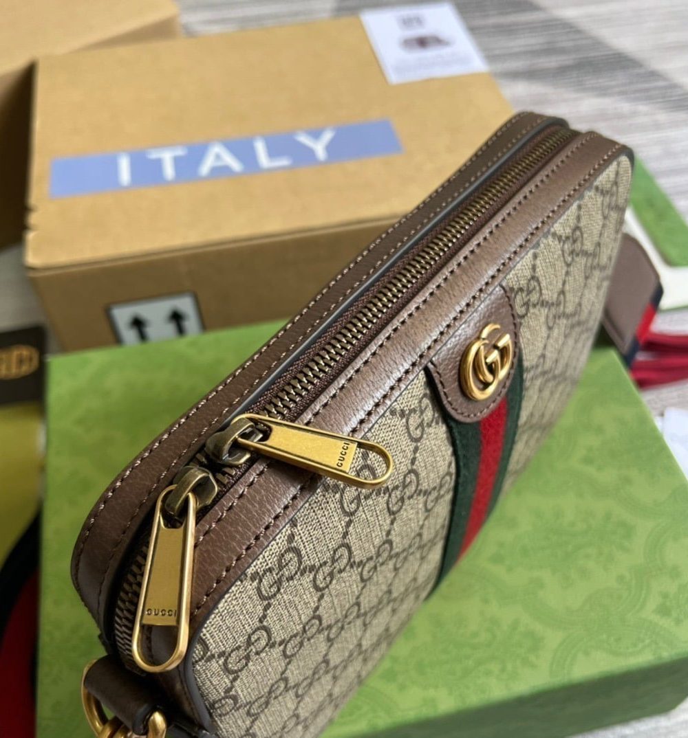 1:1 Replica Gucci Ophidia GG Shoulder Bag Beige For Women, Women's Bags 9.2in/24cm GG ‎699439 9C2ST 8920