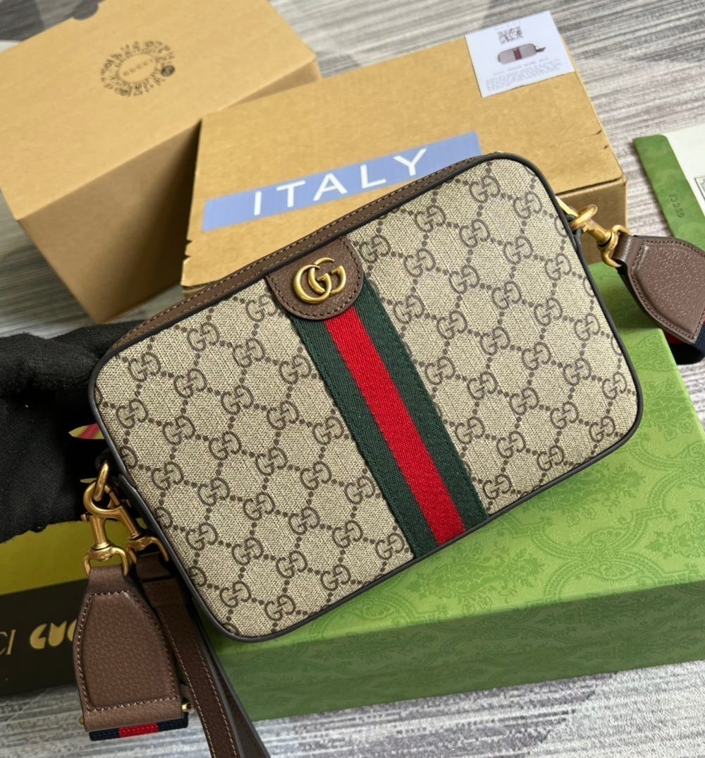 1:1 Replica Gucci Ophidia GG Shoulder Bag Beige For Women, Women's Bags 9.2in/24cm GG ‎699439 9C2ST 8920