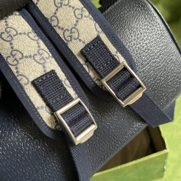 1:1 Replica Gucci Ophidia GG Small Backpack Beige And Blue GG Supreme Canvas For Women 11.5in/29cm Beige