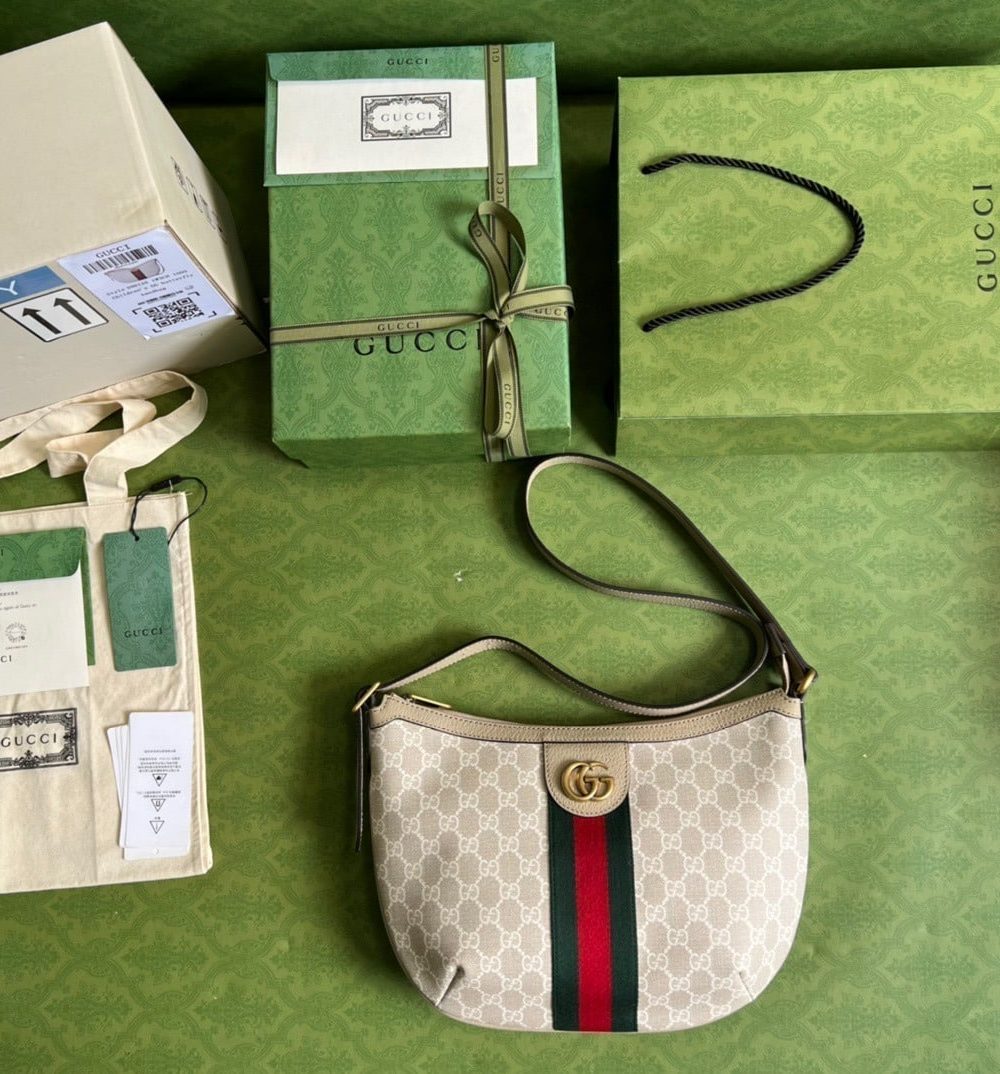 1:1 Replica Gucci Ophidia GG Small Shoulder Bag Beige For Women, Women's Bags 11.8in/30cm GG 598125 UULAT 9682