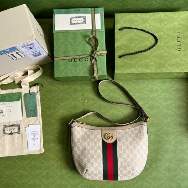 1:1 Replica Gucci Ophidia GG Small Shoulder Bag Beige For Women, Women's Bags 11.8in/30cm GG 598125 UULAT 9682