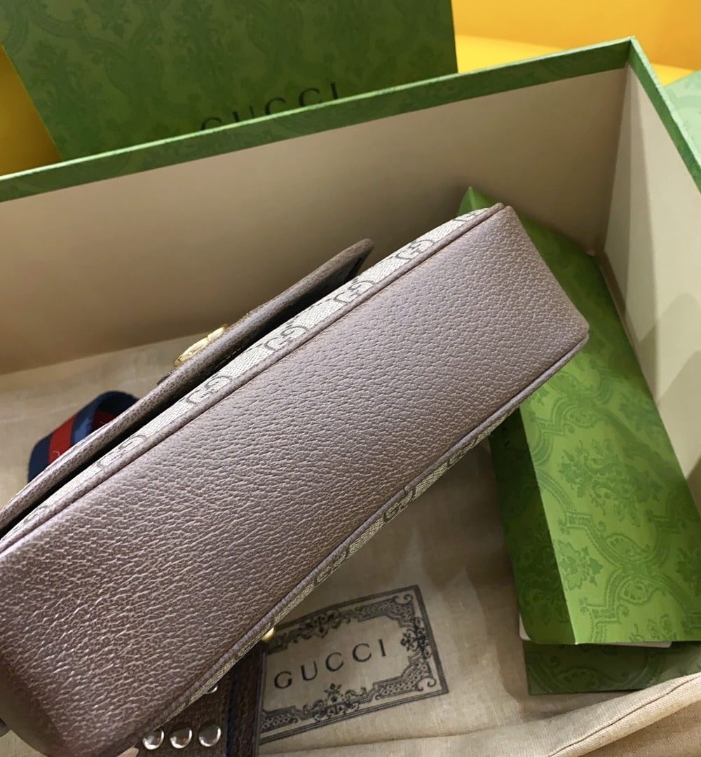 1:1 Replica Gucci Ophidia GG Small Shoulder Bag Beige For Women, Women's Bags 9.1in/23cm GG 722117 FAAX3 9789