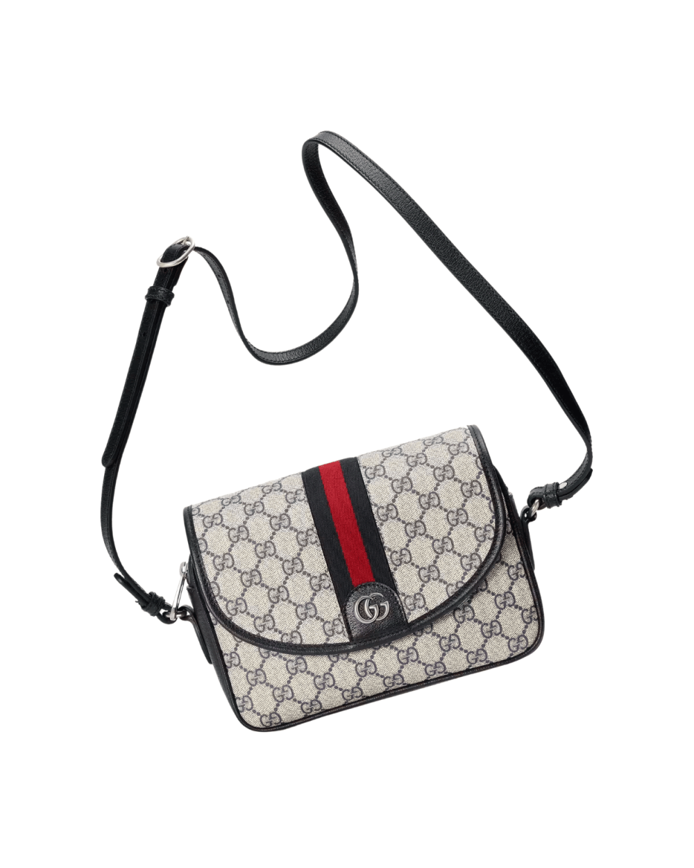 1:1 Replica Gucci Ophidia GG Small Shoulder Bag Dark Blue/Beige For Women, Women's Bags 9.1in/23cm GG