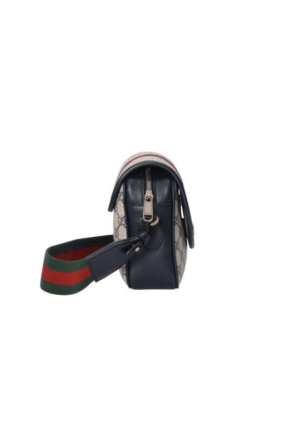 1:1 Replica Gucci Ophidia GG Small Shoulder Bag Dark Blue/Beige For Women, Women's Bags 9.1in/23cm GG