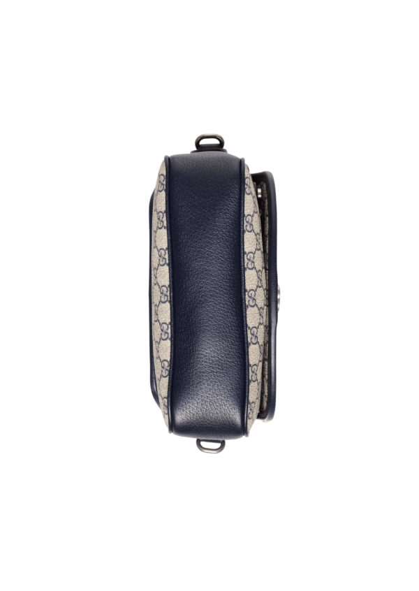 1:1 Replica Gucci Ophidia GG Small Shoulder Bag Dark Blue/Beige For Women, Women's Bags 9.1in/23cm GG