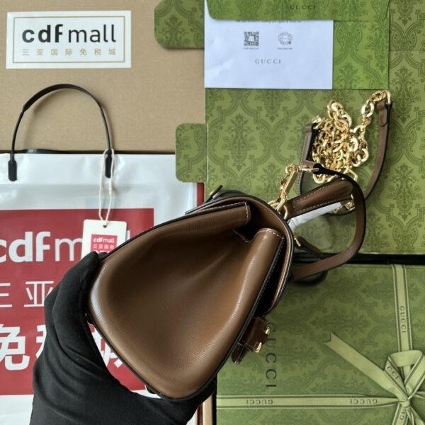 1:1 Replica Gucci Ophidia Gucci Horsebit 1955 Mini Bag Brown For Women, Women's Bags 8.6in/22cm GG 703848 AAA7G 2361