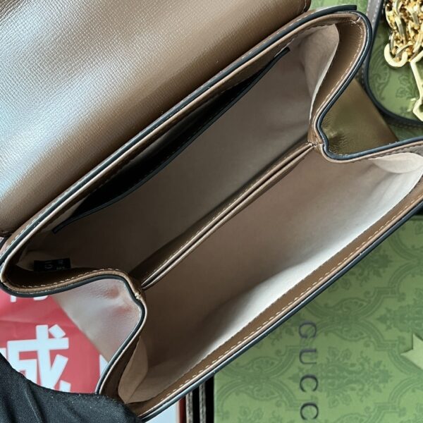 1:1 Replica Gucci Ophidia Gucci Horsebit 1955 Mini Bag Brown For Women, Women's Bags 8.6in/22cm GG 703848 AAA7G 2361