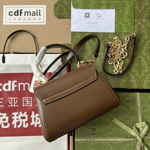 1:1 Replica Gucci Ophidia Gucci Horsebit 1955 Mini Bag Brown For Women, Women's Bags 8.6in/22cm GG 703848 AAA7G 2361