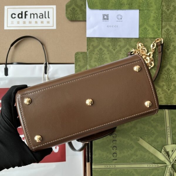 1:1 Replica Gucci Ophidia Gucci Horsebit 1955 Mini Bag Brown For Women, Women's Bags 8.6in/22cm GG 703848 AAA7G 2361