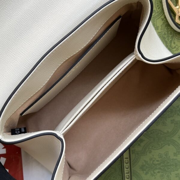 1:1 Replica Gucci Ophidia Gucci Horsebit 1955 Mini Bag White And Beige For Women, Women's Bags 8.6in/22cm GG