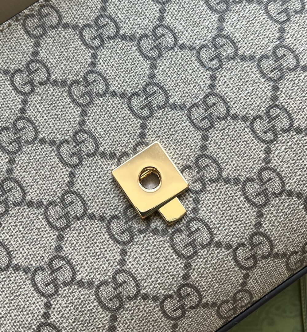 1:1 Replica Gucci Ophidia Gucci Horsebit 1955 Mini Bag White And Beige For Women, Women's Bags 8.6in/22cm GG