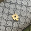 1:1 Replica Gucci Ophidia Gucci Horsebit 1955 Mini Bag White And Beige For Women, Women's Bags 8.6in/22cm GG