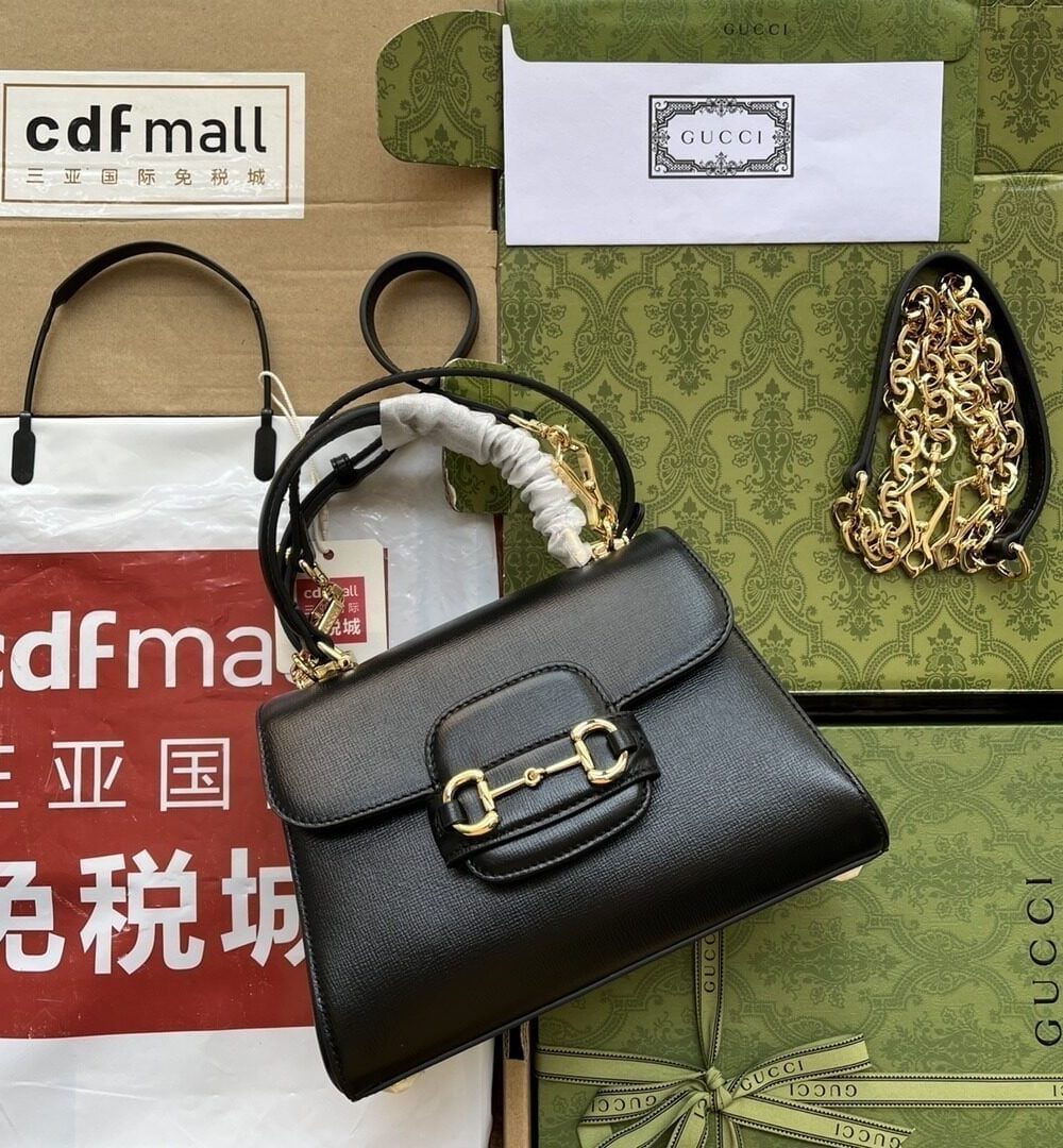 1:1 Replica Gucci Ophidia Gucci Horsebit 1955 Mini Bag White For Women, Women's Bags 8.6in/22cm GG 703848 AAA7G 1000