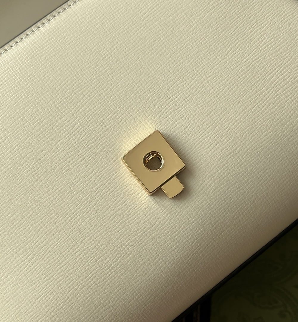 1:1 Replica Gucci Ophidia Gucci Horsebit 1955 Mini Bag White For Women, Women's Bags 8.6in/22cm GG