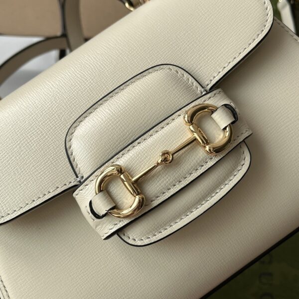 1:1 Replica Gucci Ophidia Gucci Horsebit 1955 Mini Bag White For Women, Women's Bags 8.6in/22cm GG