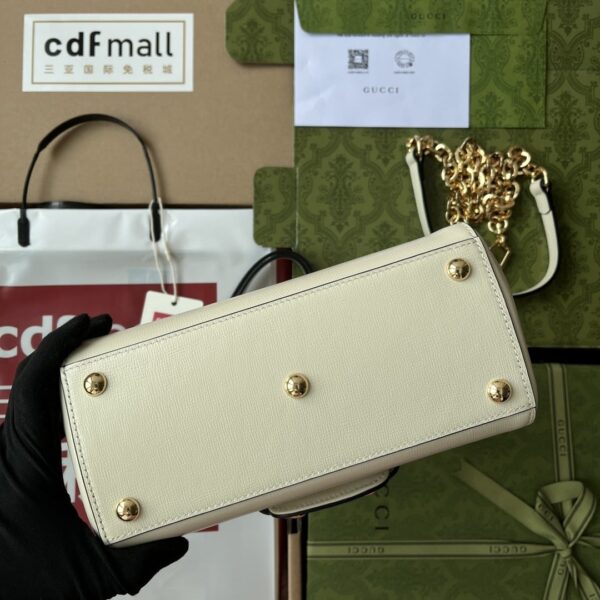 1:1 Replica Gucci Ophidia Gucci Horsebit 1955 Mini Bag White For Women, Women's Bags 8.6in/22cm GG